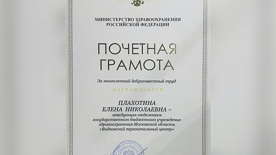Фото: Видновский перинатальный центр