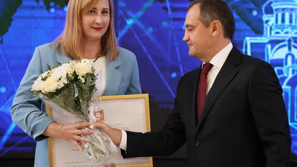 Председатель Общественной палаты Реутова Оксана Широбокова и председатель Мособлдумы Игорь Брынцалов. Фото: пресс-служба администрации г.о. Реутов