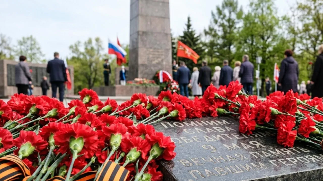 81 год Победы: в Химках почтили память героев минутой молчания и возложили цветы