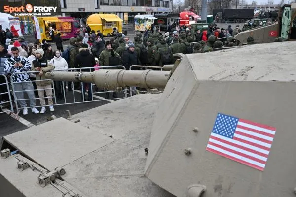 Танк M1 Abrams, представленный на выставке трофейной техники НАТО в Казани