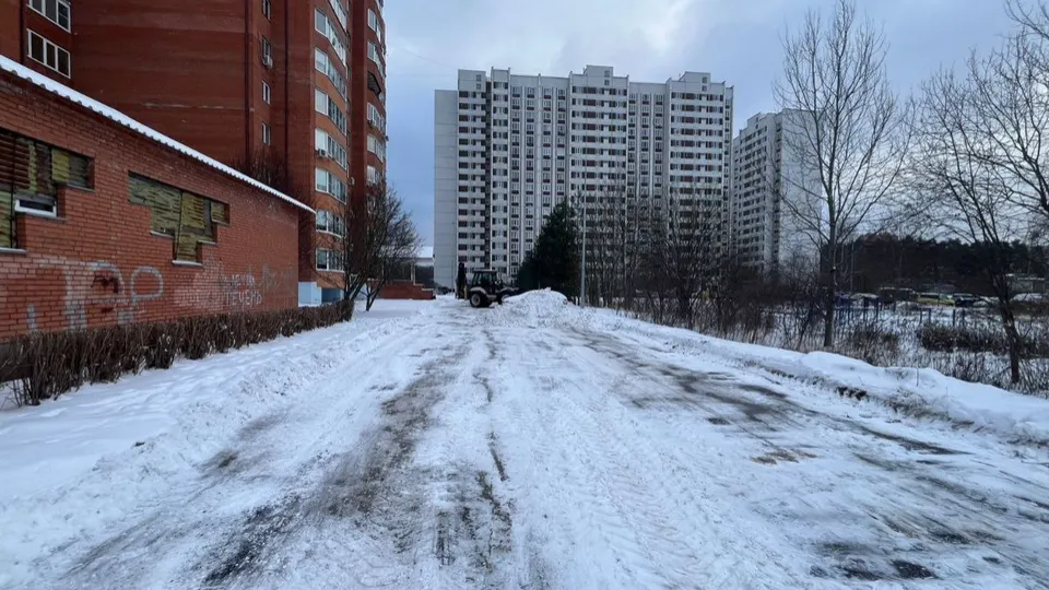 Выполненные коммунальщиками работы по уборке снега в Черноголовке. Фото: соцсети