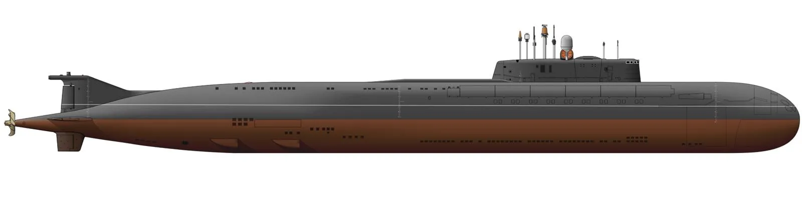 Силуэт подводной лодки проекта «Антей». Mike1979 Russia