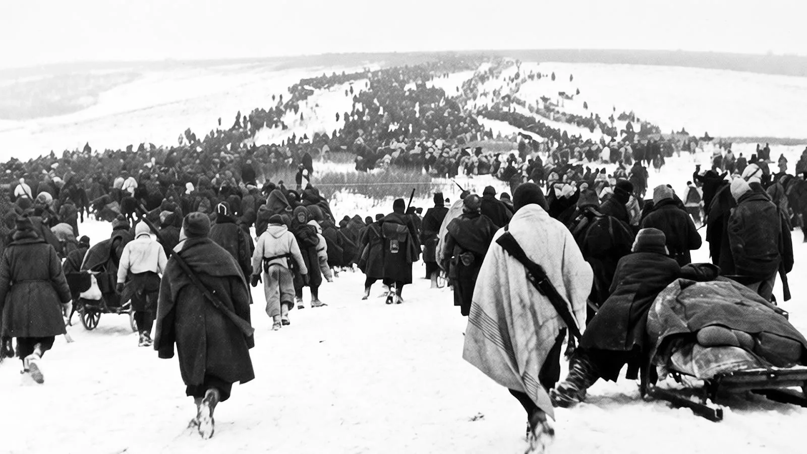 Отступление итальянцев после поражения в битве на Дону, январь 1943 года