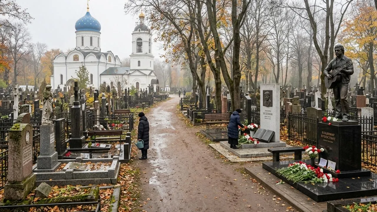 Прах Трубниковой захоронили рядом с мужем на Ваганьковском кладбище