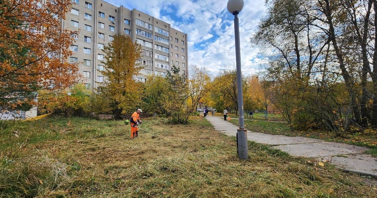 Комбинат благоустройства навел чистоту во дворе на улице Ленина в ...