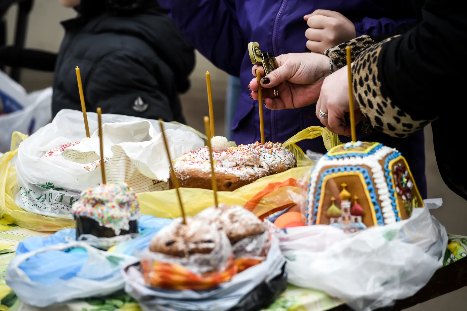 Освящение куличей перед Пасхой