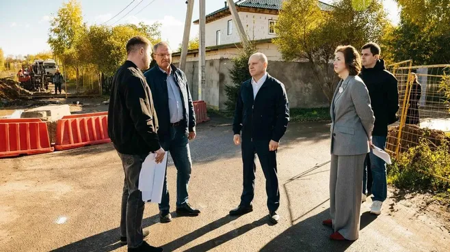 Глава Городского округа Пушкинский проверил стройку канализации в «Заветах Ильича»: что уже сделали