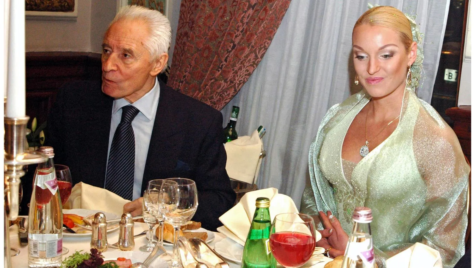 Юрий Григорович на дне рождения балерины Анастасии Волочковой, Москва, 2007 год. Dmitriy Purtov