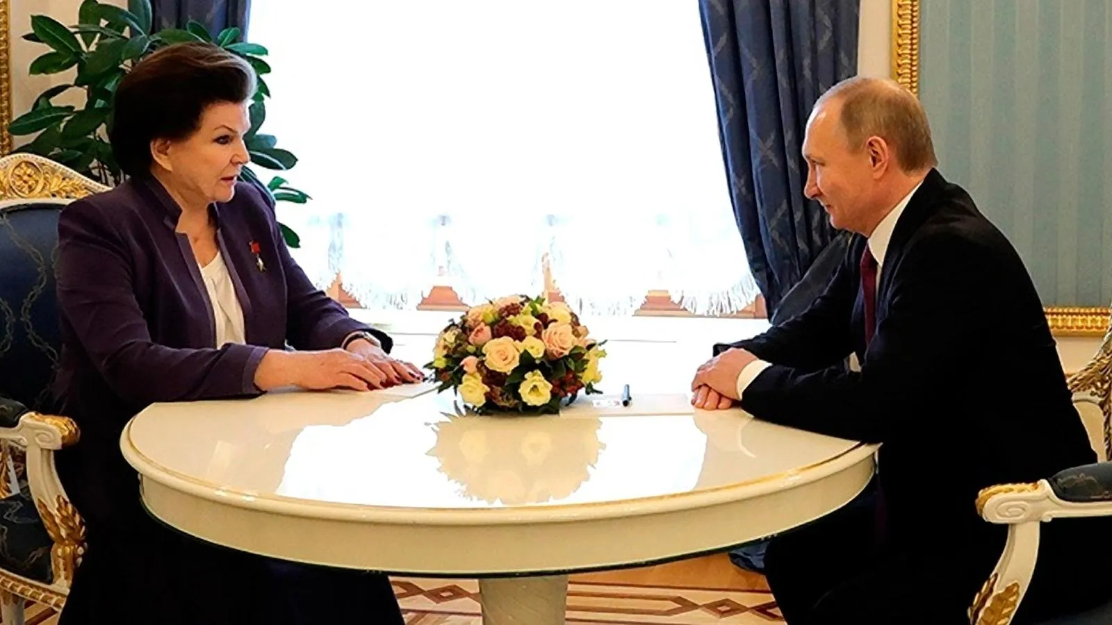 Валентина Терешкова и президент России Владимир Путин, 2017 год. Alexei Nikolsky
