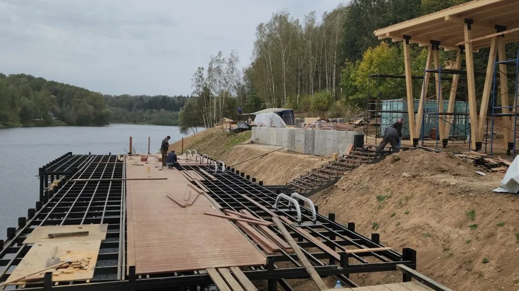 Благоустройство набережной реки Синичка Фото:&nbsp;REGIONS/Артем Мишуков