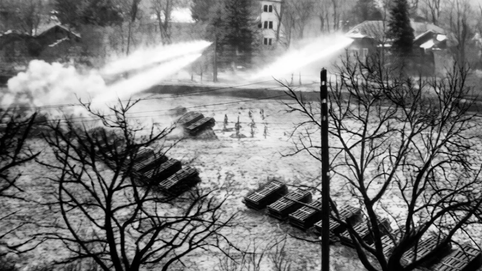 пусковые установки «Катюши» в битве за Познань, 1945 год
