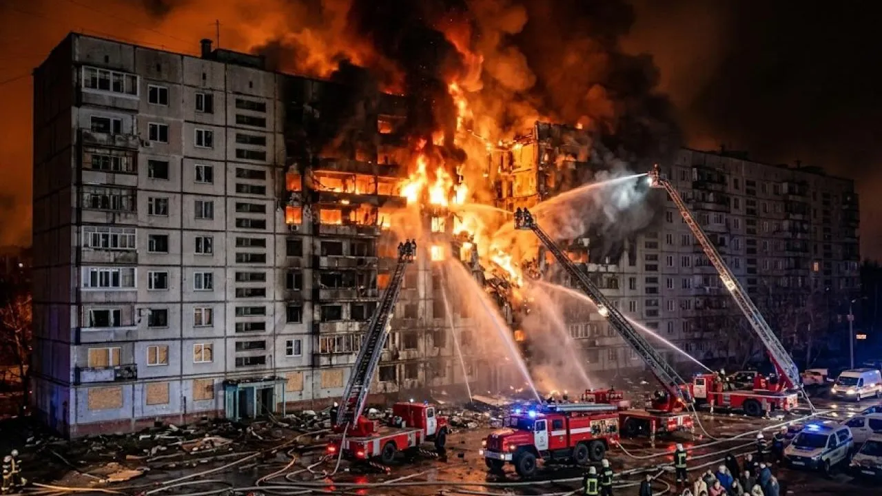 «Спасли целый подъезд»: охранники магазина в Махачкале вынесли из огня женщину и разбудили соседей