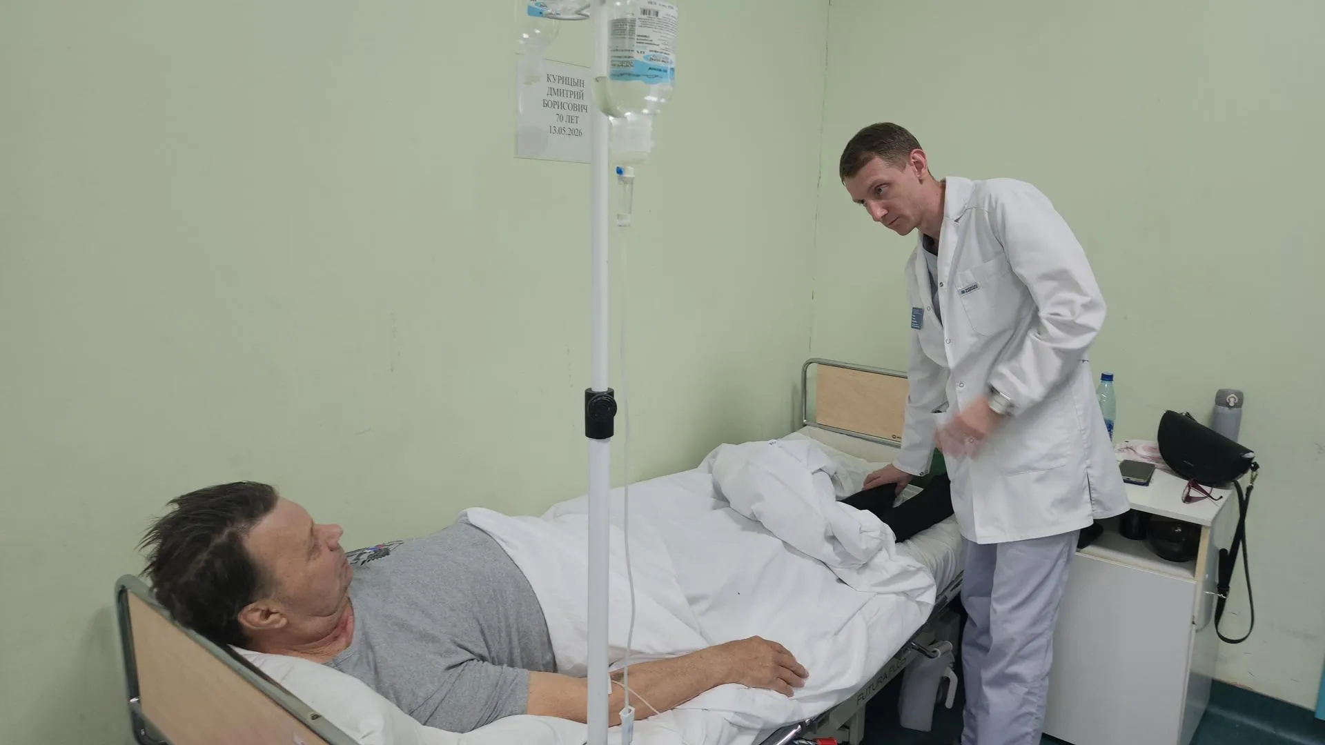 Пациент Дмитрий Курицын и заведующий сосудистым отделением Люберецкой областной клинической больницы Родион Шилов.