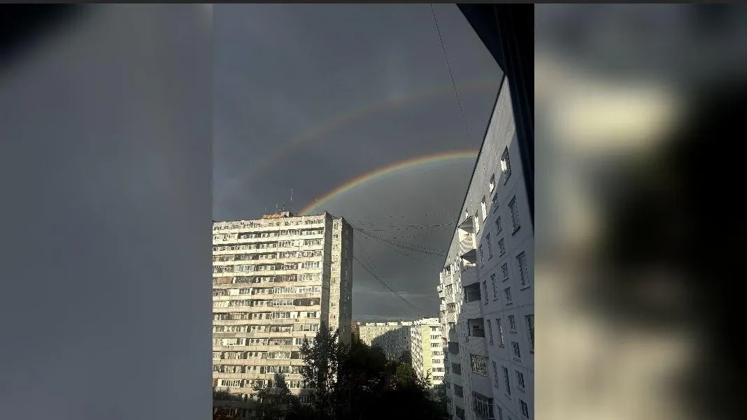 Двойная радуга в Троицке
