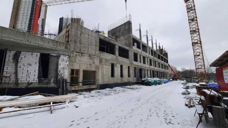Строительство школы в Павшинской Пойме. Фото: Главгосстройнадзор МО