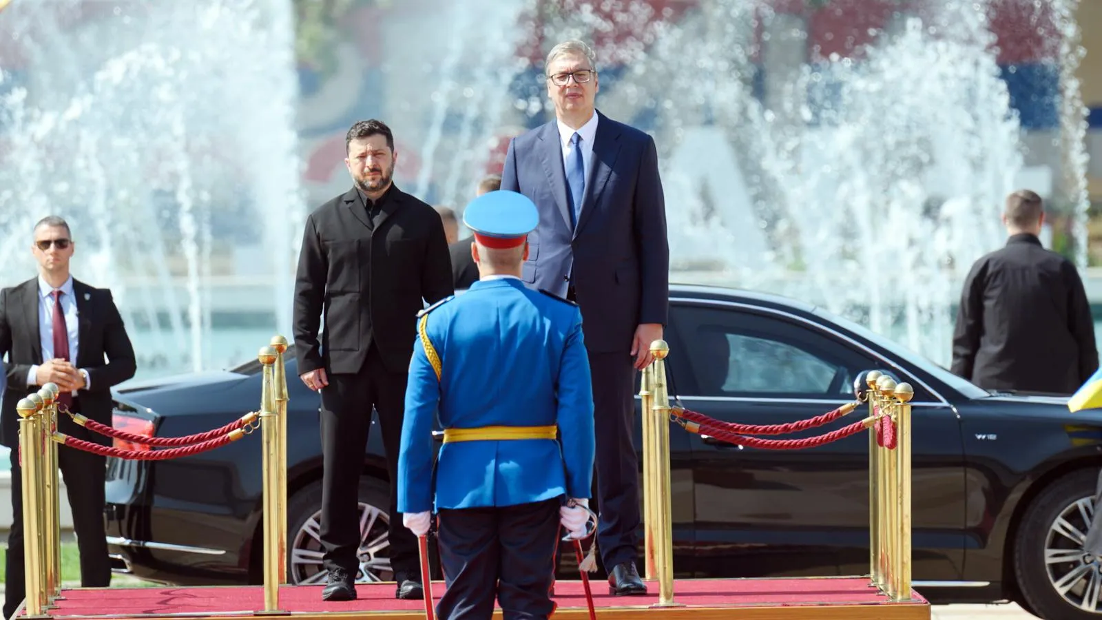 Президент Сербии Александр Вучич принимает украинского президента, Белград, 8 августа 2008 года. Press Service Of The President O