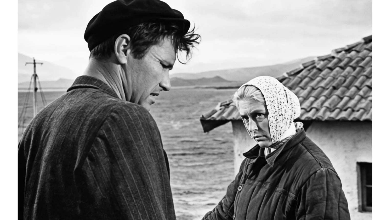 Василий Шукшин и Лидия Федосеева, кадр из к/ф «Мальчик у моря», 1964 год