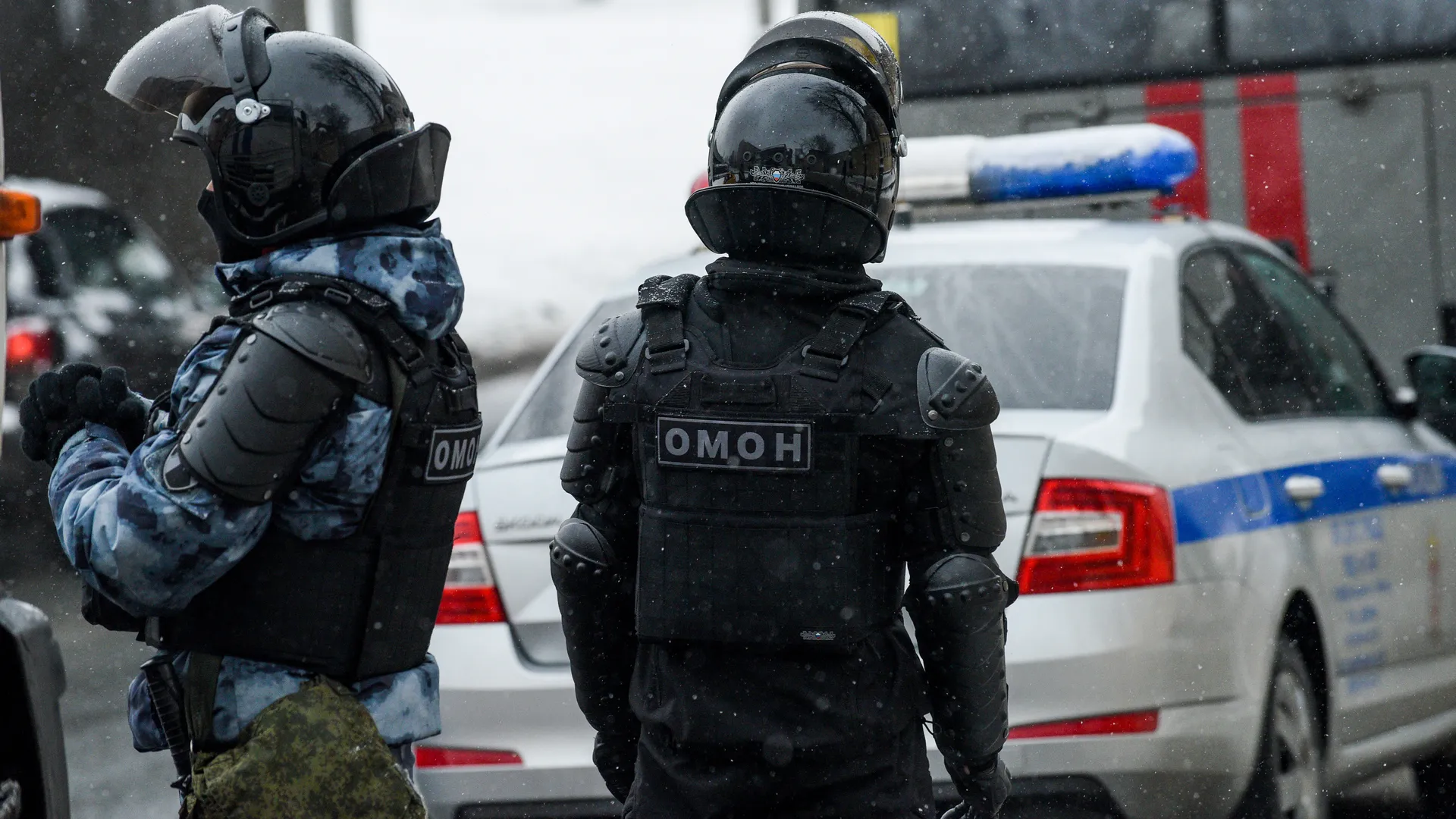 Охрана общественного порядка сотрудниками полиции в Москве