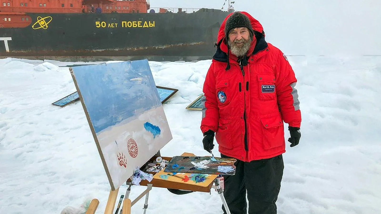 Путешественник Федор Конюхов на пути к полярной станции. Rosatom