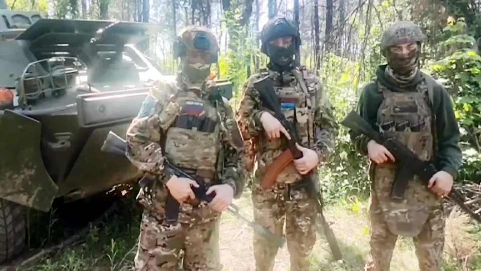 Скриншот из видеообращения бойцов СВО