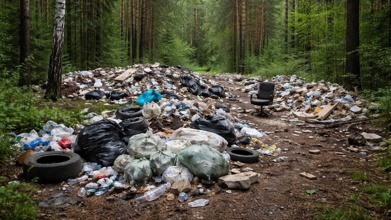 В Подмосковье гражданину выписали штраф на 37,4 млн рублей за загрязнение леса