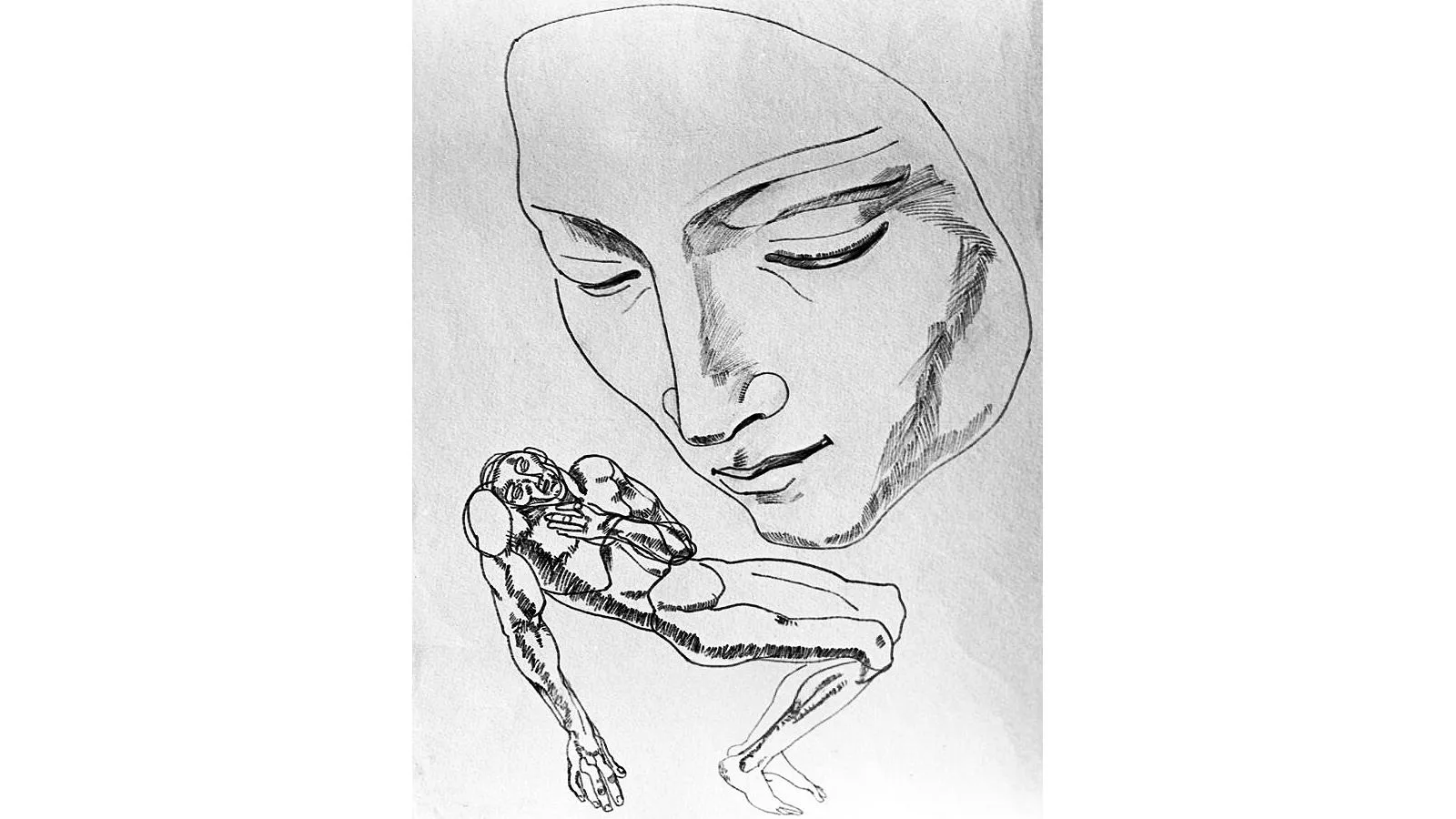 Рисунок Эрнста Неизвестного «Беатриче», иллюстрация к «Божественной комедии» Данте Алигьери. Всеволод Тарасевич