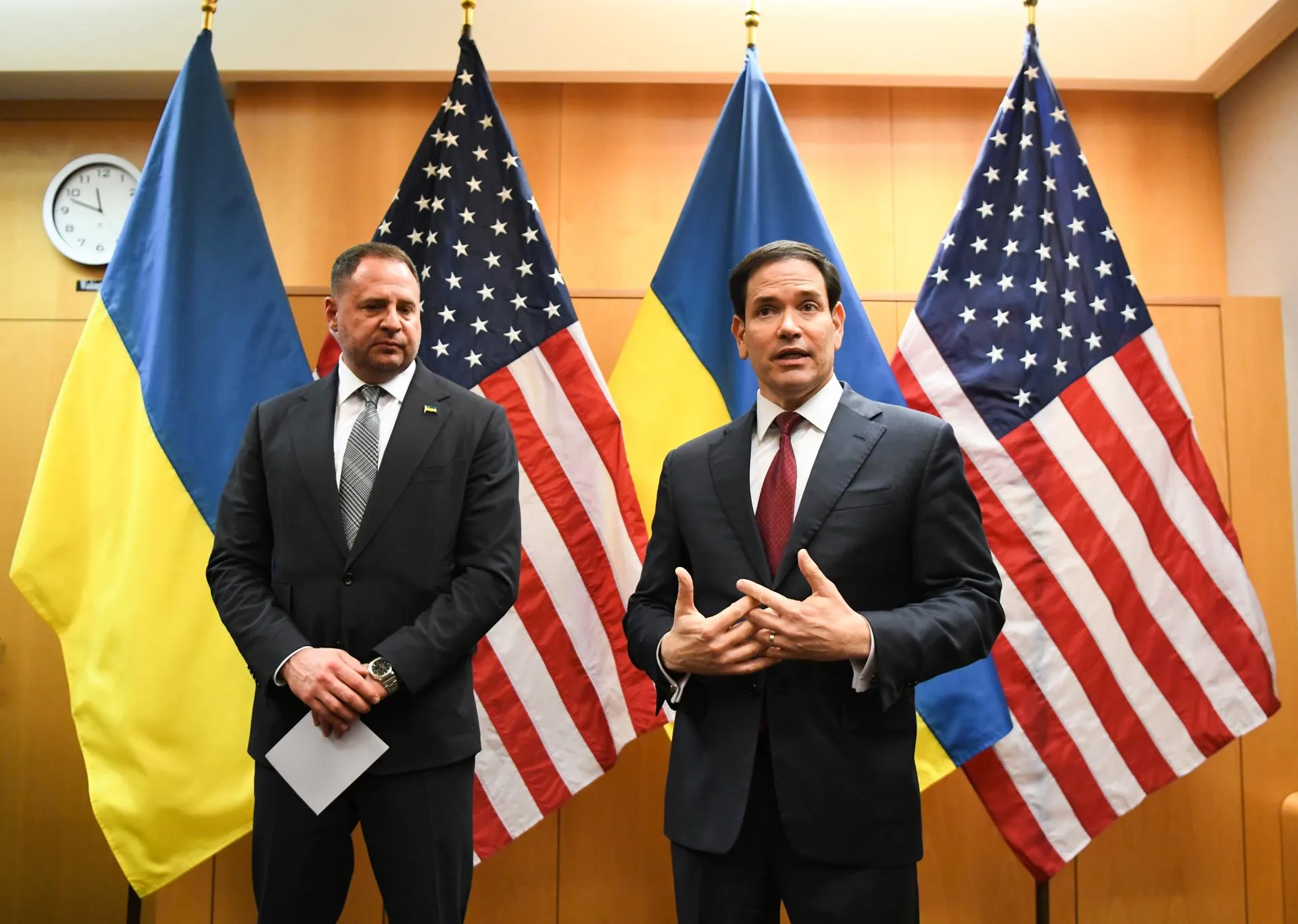 Андрей Ермак и Марко Рубио. .S.-Ukraine Geneva talks Lian Yi/XinHua