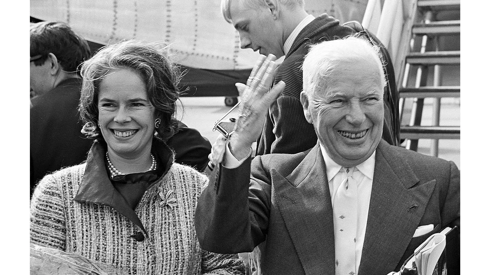 О’Нил и Чаплин в аэропорту Амстердама, 1965 год. Evers, Joost