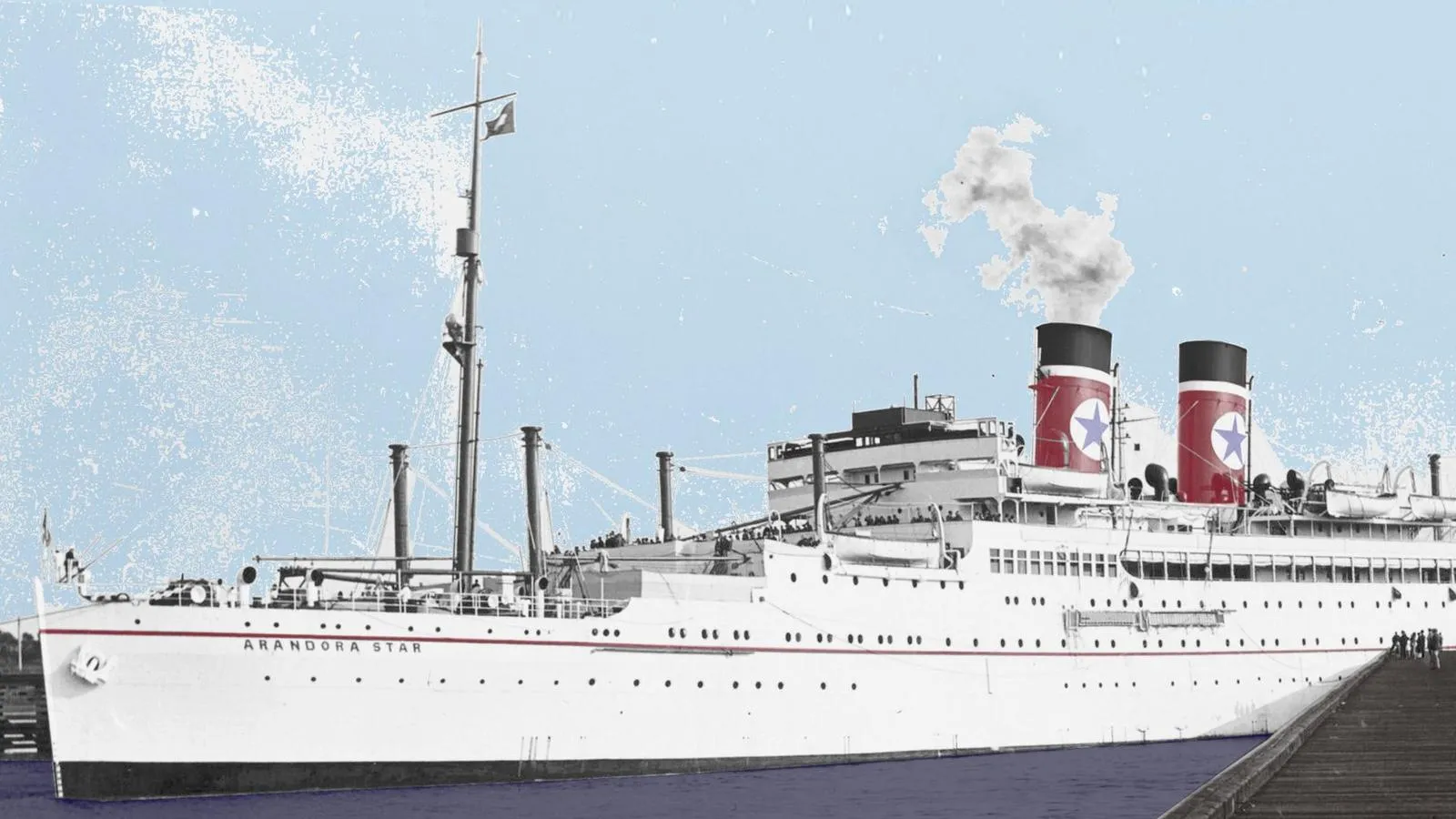 Arandora Star на причале в Норвегии, 11 июля 1931 года