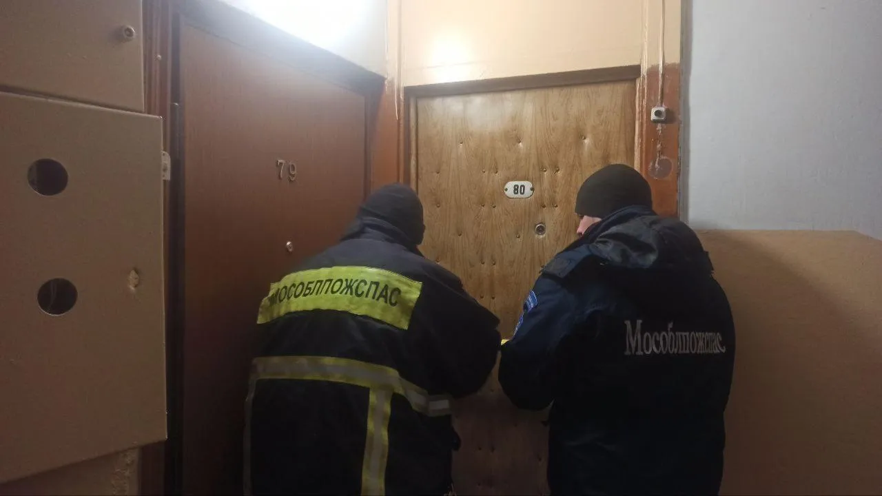 В Люберцах спасатели вскрыли дверь запертой квартиры, где находились маленькие дети